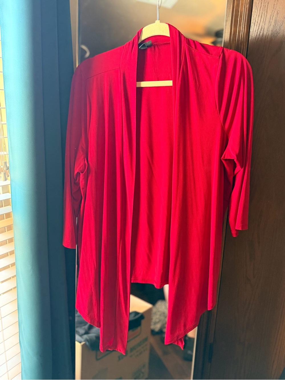 torrid Red Open-Front Draped Cardigan - Lightweight Layer